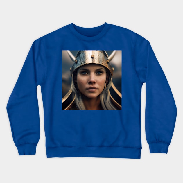 Viking Shield Maiden Crewneck Sweatshirt by Grassroots Green